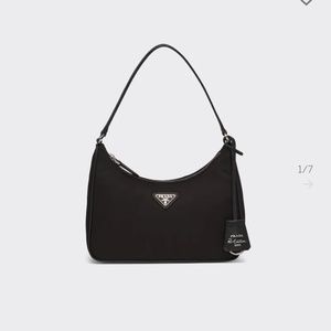 PENDING SOLD!! Prada Nylon Re-edition 2005 Mini Bag Leather Strap
